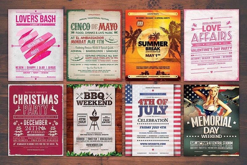 20个国外节日宣传单和广告图设计PSD模板 设计素材 sucaiwan.com