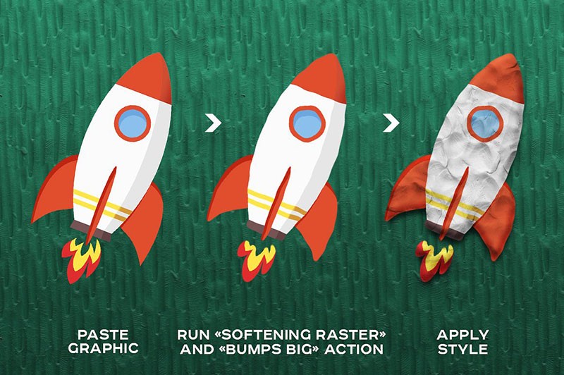 96种仿橡皮泥纹理PS样式PSD ASL ATN格式 插件预设 sucaiwan.com