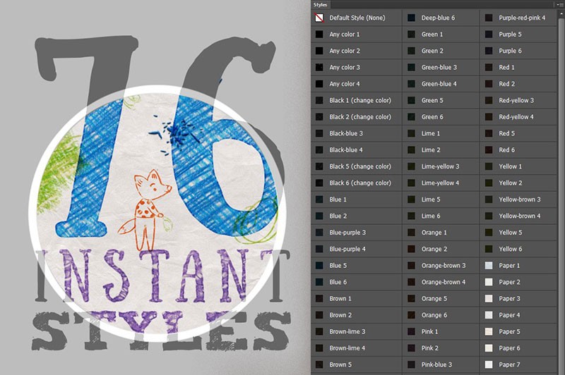 超写实的彩铅效果PS样式，ASL格式 插件预设 sucaiwan.com