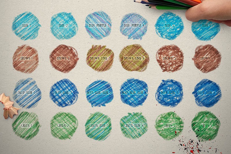 超写实的彩铅效果PS样式，ASL格式 插件预设 sucaiwan.com