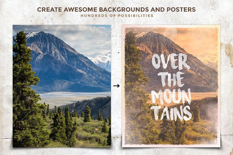 欧美复古老照片效果PS图层样式 插件预设 sucaiwan.com