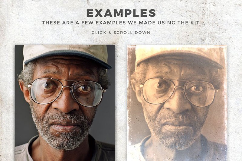 欧美复古老照片效果PS图层样式 插件预设 sucaiwan.com