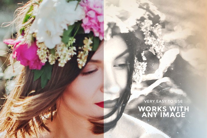 欧美复古老照片效果PS图层样式 插件预设 sucaiwan.com