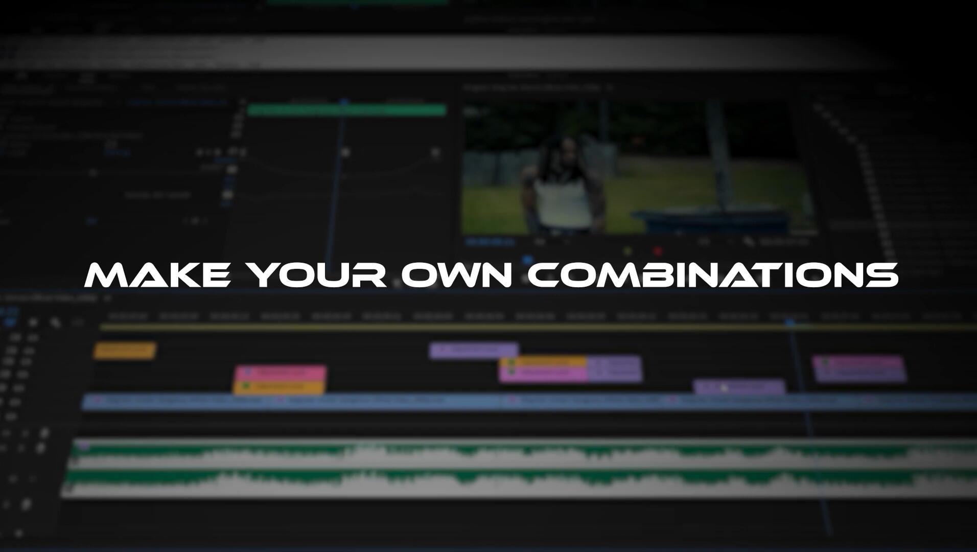 PR模板+预设：嘻哈说唱音乐MV迷幻闪白过渡摇晃视觉效果时间线模板预设 . sucaiwan.com