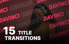 达芬奇预设:15个简约即用型文本标题无缝转场