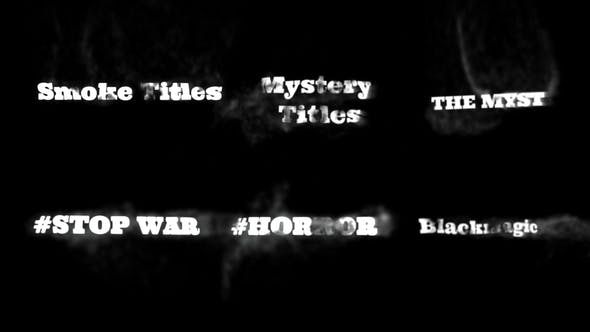 达芬奇模板：抽象粒子烟雾飘散效果文字标题模板 . sucaiwan.com