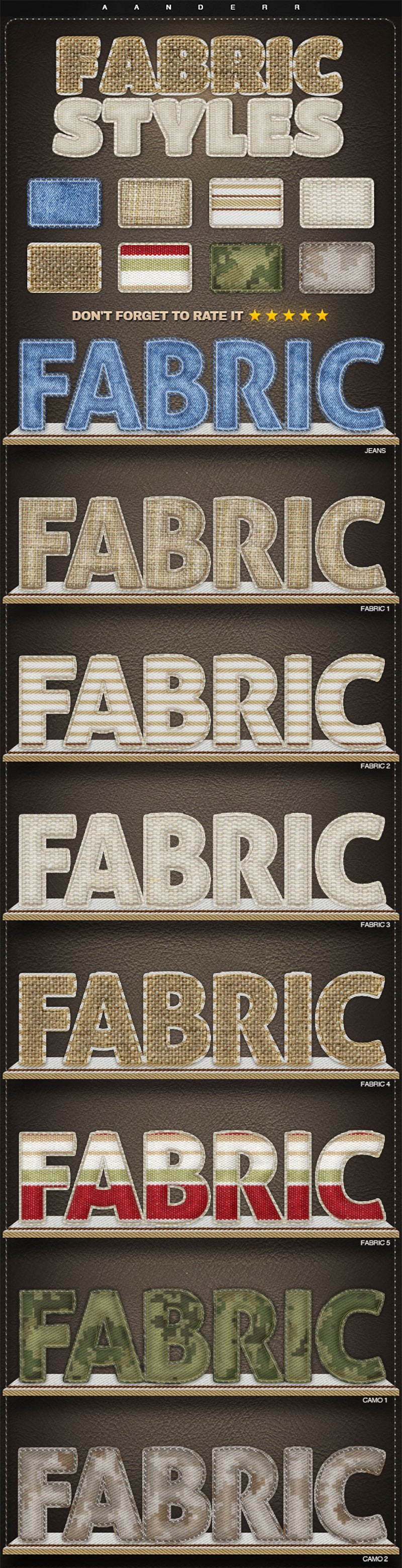 8种织物布料PS样式，PSD ASL格式 插件预设 sucaiwan.com