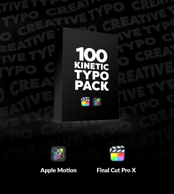 FCPX插件：野蛮动力学时尚循环错版动态美学文字标题排版 Kinetic Typography Pack for FCPX 插件预设 sucaiwan.com