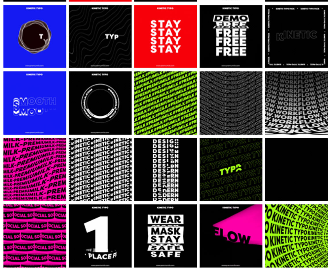 FCPX插件：野蛮动力学时尚循环错版动态美学文字标题排版 Kinetic Typography Pack for FCPX 插件预设 sucaiwan.com