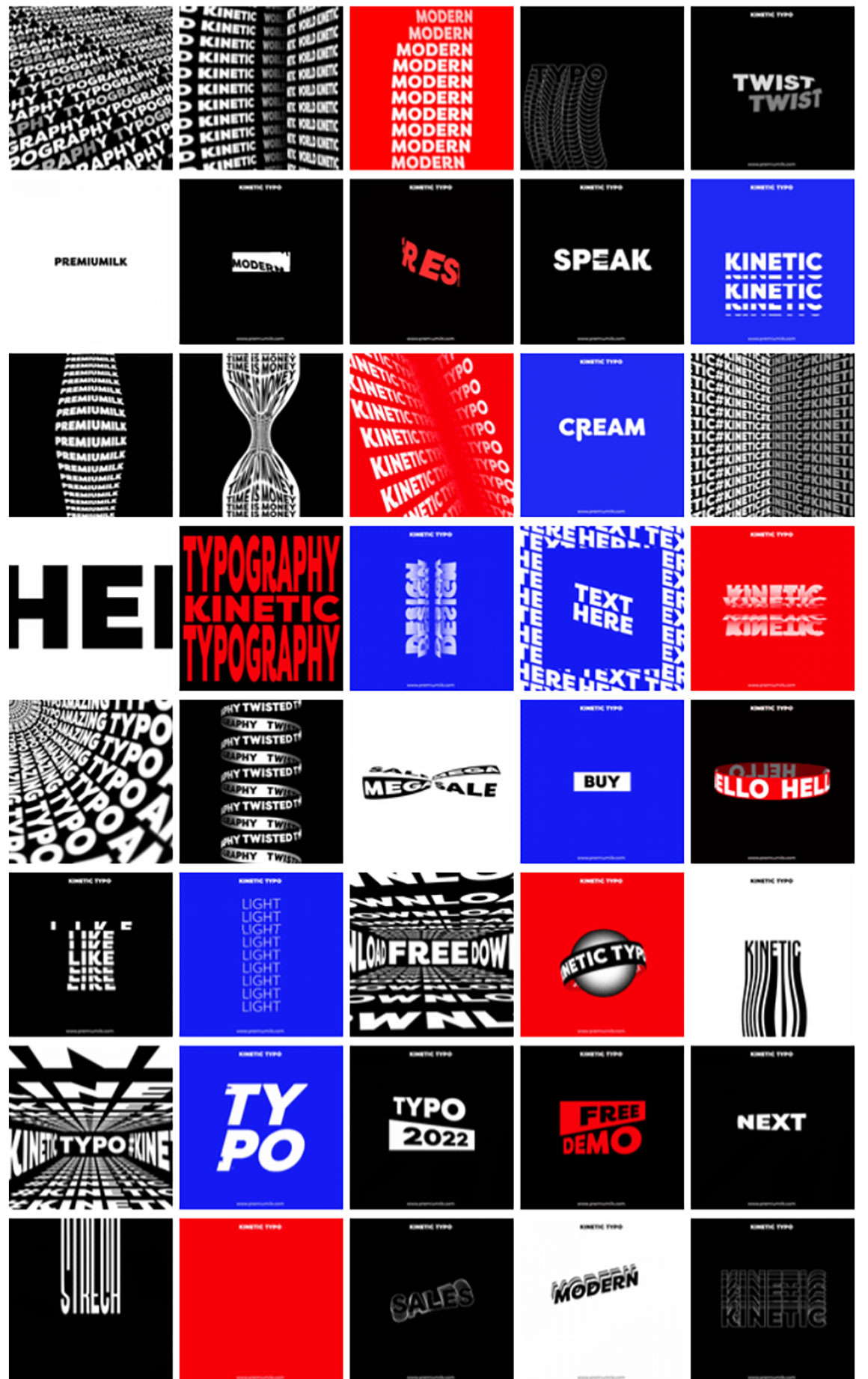 FCPX插件：野蛮动力学时尚循环错版动态美学文字标题排版 Kinetic Typography Pack for FCPX 插件预设 sucaiwan.com