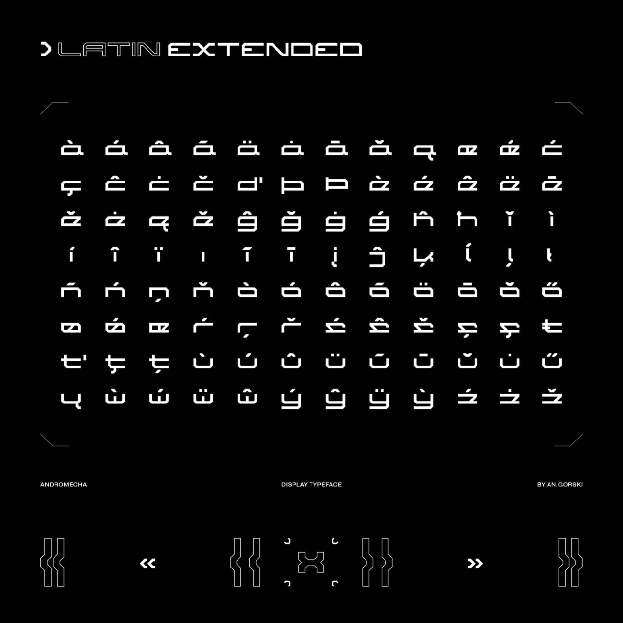 赛博朋克酸性未来机甲45°切割仙女座英文字体 Andromecha 设计素材 第6张-素材湾丨精选海外优质设计素材资源 赛博朋克酸性未来机甲45°切割仙女座英文字体 Andromecha 设计素材 sucaiwan.com