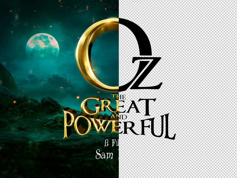 《魔境仙踪》电影海报文字特效PS图层样式 设计素材 sucaiwan.com