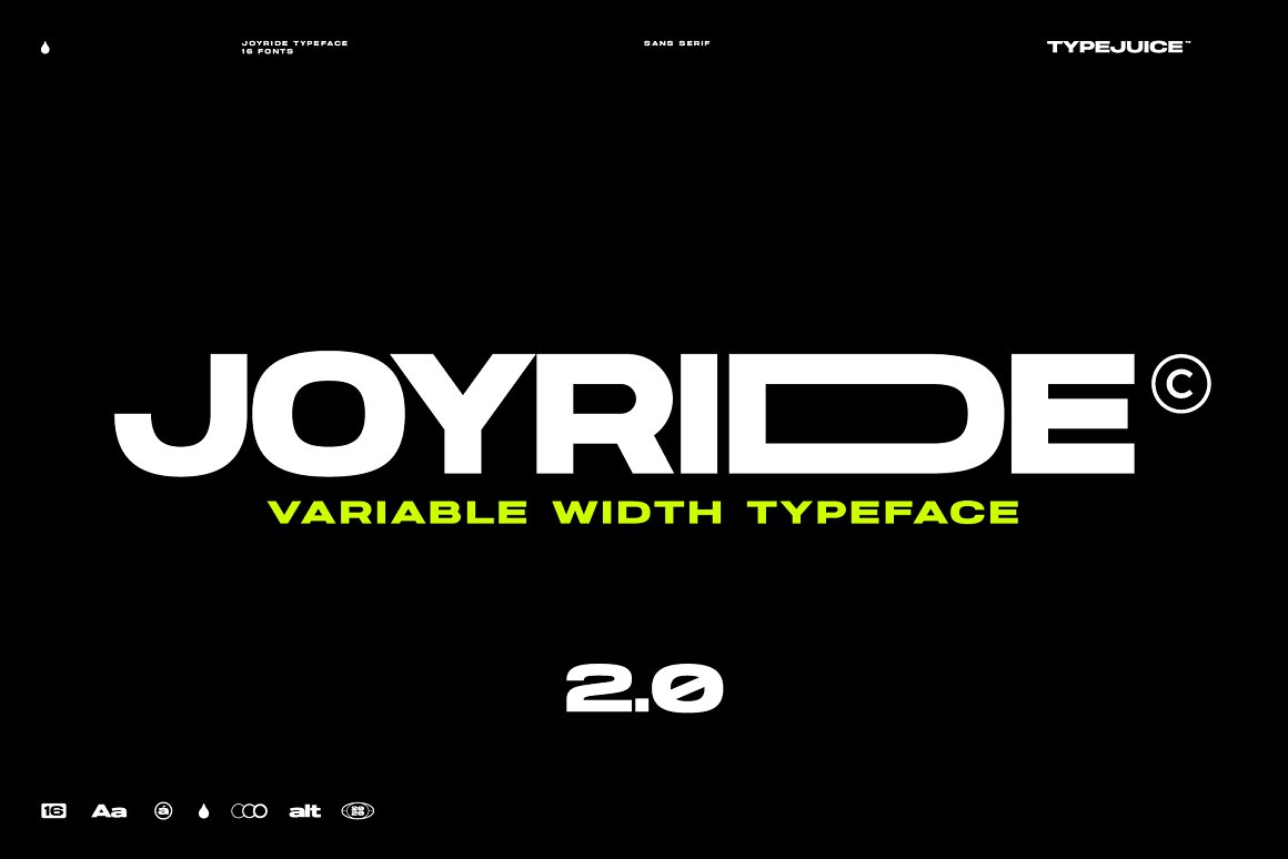 极简海报可变宽度无衬线英文字体 Joyride Extended Typeface 设计素材 sucaiwan.com