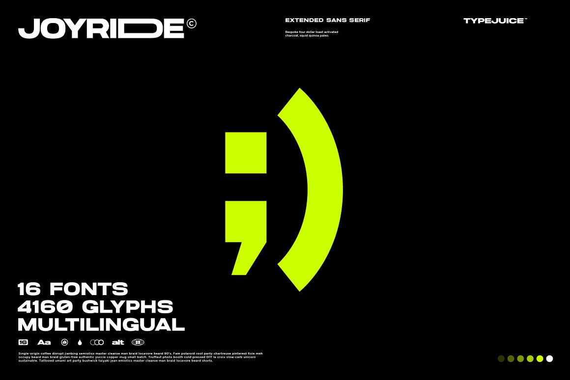 极简海报可变宽度无衬线英文字体 Joyride Extended Typeface 设计素材 sucaiwan.com
