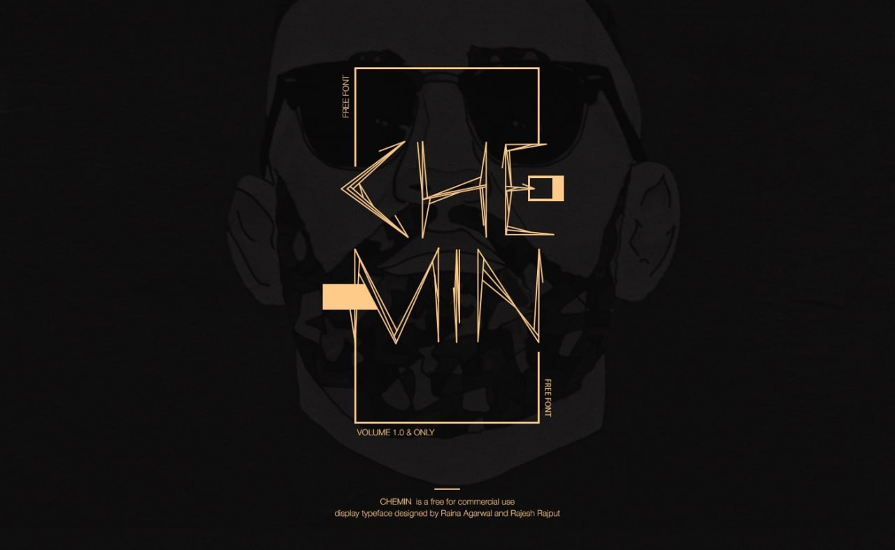 Chemin艺术线条英文字体，免费商用字体 设计素材 sucaiwan.com