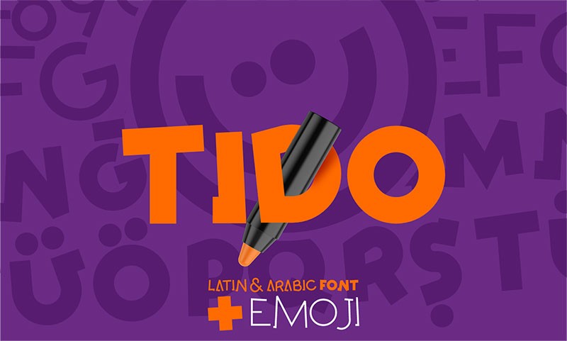 TIDO创意卡通英文字体，免费商用字体 设计素材 sucaiwan.com