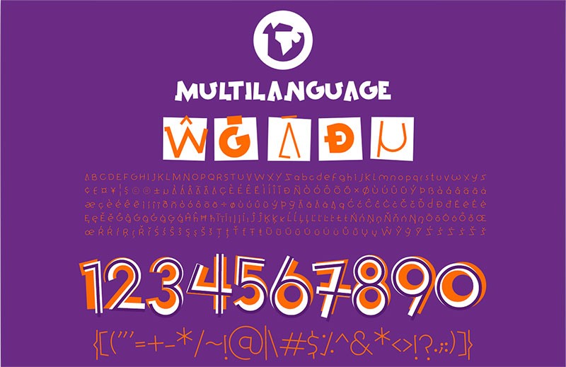 TIDO创意卡通英文字体，免费商用字体 设计素材 sucaiwan.com