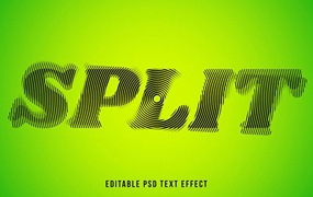 时尚文字错位特效PS图层样式