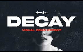Moonbear 黑白衰变扭曲重影炫酷抽象逆反差渐变包PR预设+FCPX模板 DECAY