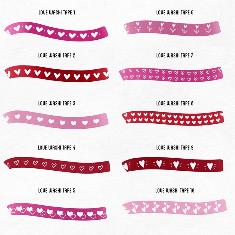 80个浪漫爱心主题Procreate笔刷套装 笔刷资源 sucaiwan.com