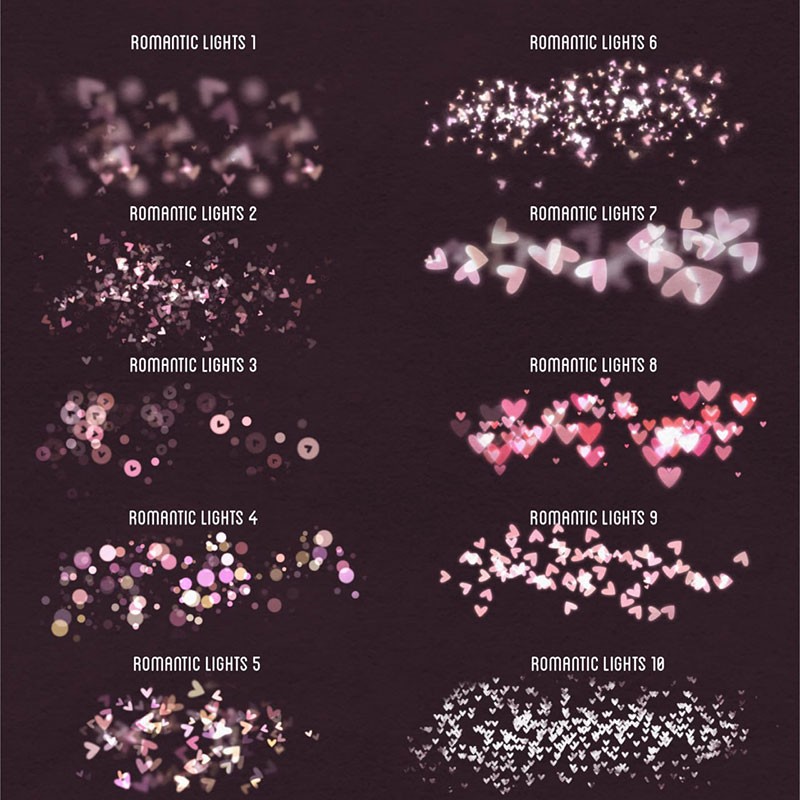 80个浪漫爱心主题Procreate笔刷套装 笔刷资源 sucaiwan.com