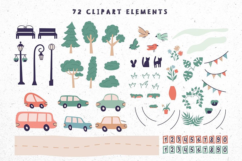 130+卡通房子主题拼接图案矢量设计素材 图片素材 sucaiwan.com