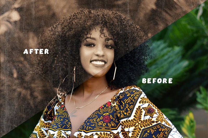 泛黄的老照片效果PS图层样式 插件预设 sucaiwan.com