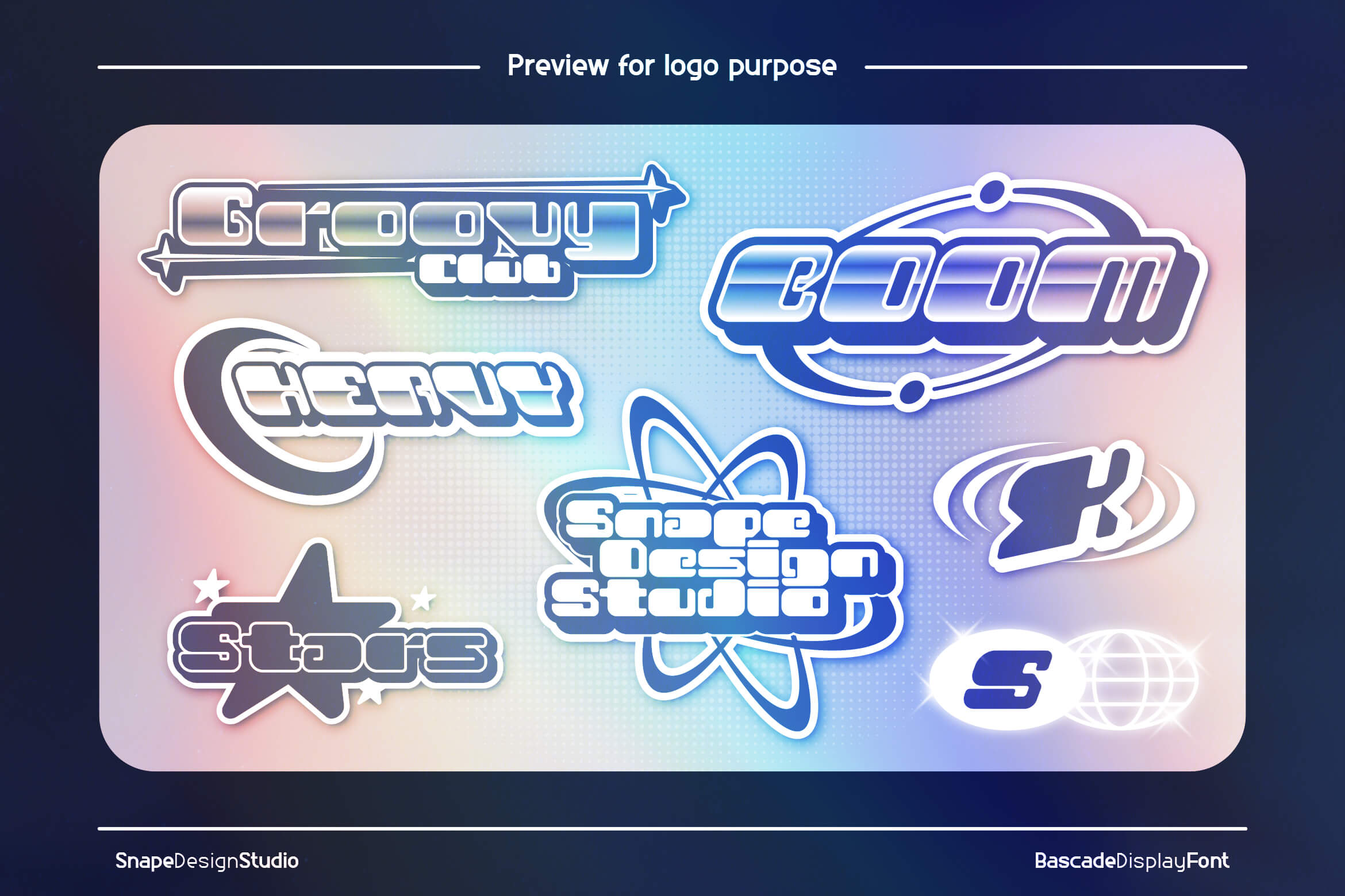 千禧年复古主义Y2K风格海报标题粗体英文字体 Bascade 设计素材 第4张-素材湾丨精选海外优质设计素材资源 千禧年复古主义Y2K风格海报标题粗体英文字体 Bascade 设计素材 sucaiwan.com