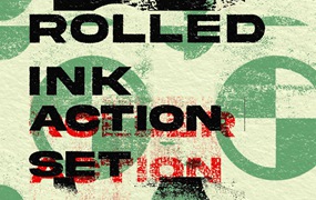 高分辨率逼真中国风卷筒墨水效果模拟器PS动作 ROLLED INK SIMULATOR
