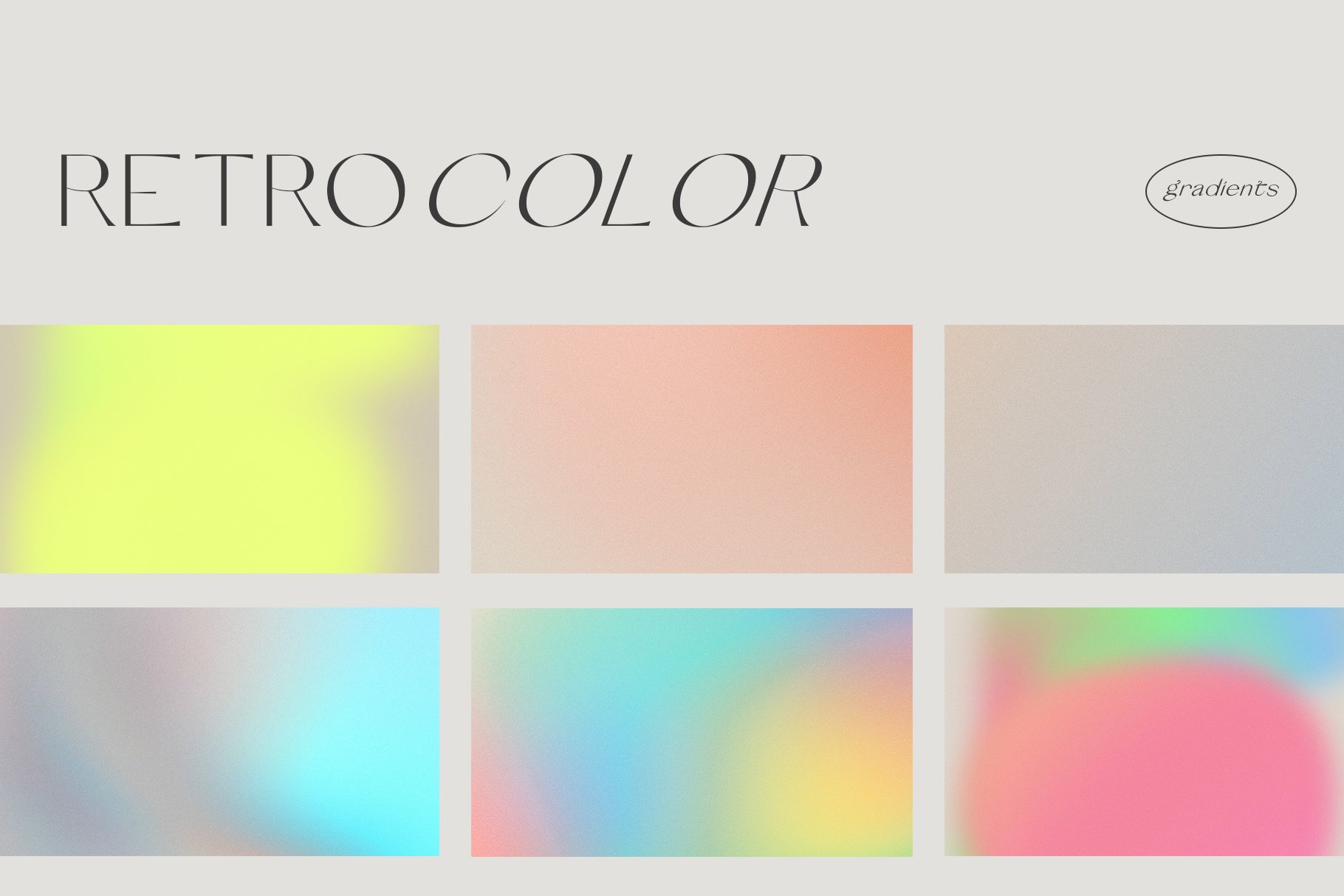 40+种复古多彩全息渐变艺术美学颗粒状风格纹理动画背景MP4视频素材包 Animated Gradient 2.0 影视音频 sucaiwan.com