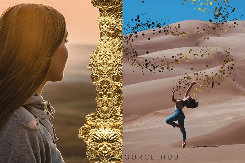 30种金箔效果样式，PAT ASL AI JPG格式 插件预设 sucaiwan.com