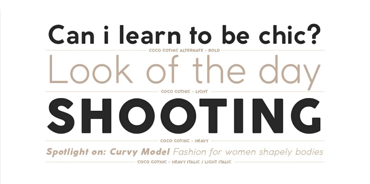 Coco Gothic时尚现代英文字体 设计素材 sucaiwan.com