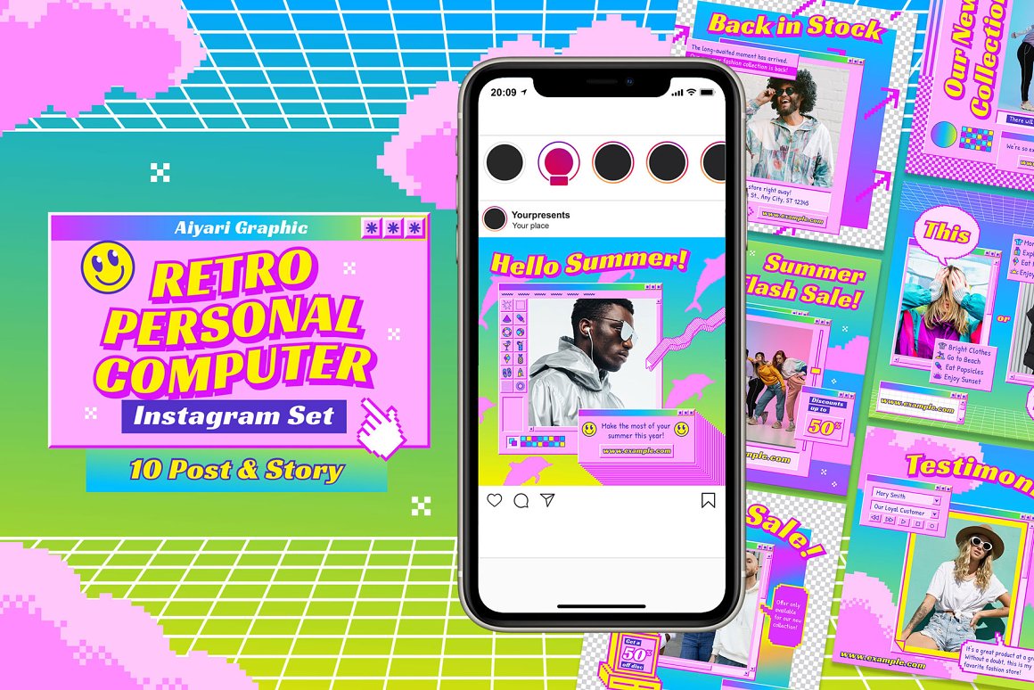 Aiyari Graphic 10个复古WIN95个人电脑INS风竖屏对话框弹窗PSD模板包 Retro Personal Computer Instagram 样机素材 第1张-素材湾丨精选海外优质设计素材资源 Aiyari Graphic 10个复古WIN95个人电脑INS风竖屏对话框弹窗PSD模板包 Retro Personal Computer Instagram 样机素材 sucaiwan.com