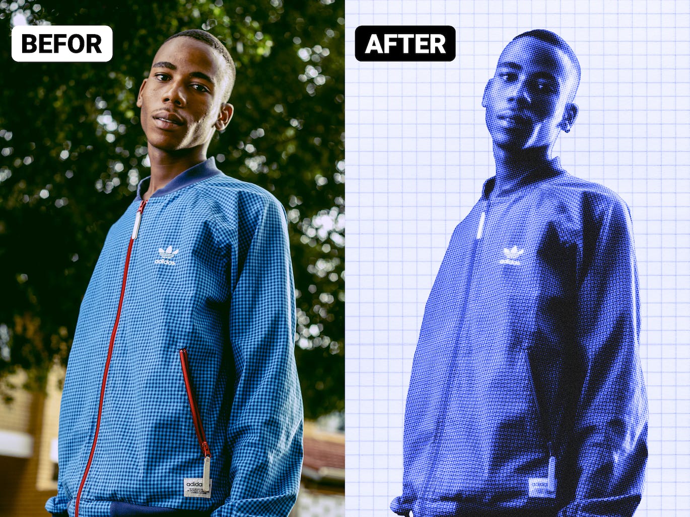 复古Y2K美学半色调风格像素化人物实验性海报杂志封面设计PS动作 . 第7张-素材湾丨精选海外优质设计素材资源 复古Y2K美学半色调风格像素化人物实验性海报杂志封面设计PS动作 . sucaiwan.com