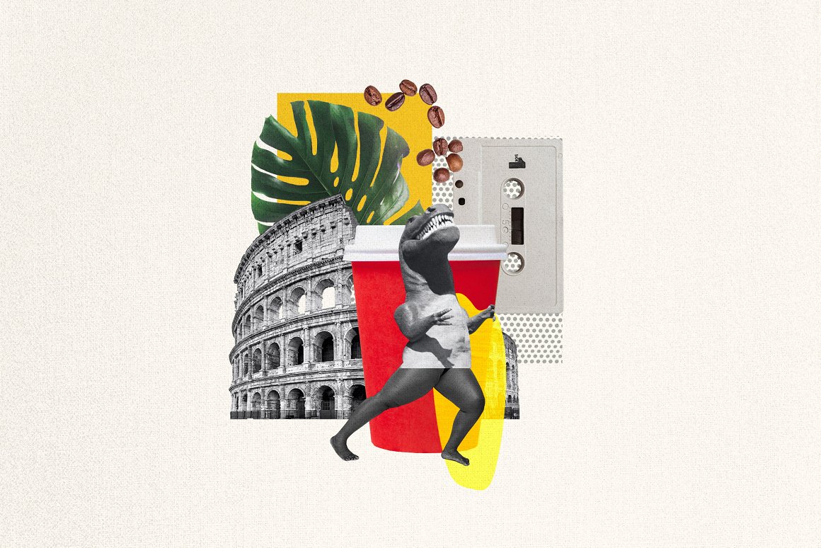 1255个复古做旧杂志剪纸手工裁剪动物植物食物自然纸张背景纹理JPG&PNG素材包 Plot Twist Collage Creator 图片素材 sucaiwan.com