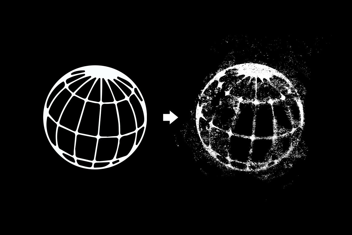 潮流复古做旧磨损飞溅文字PS样机模板 Design syndrome Distress Generator 样机素材 sucaiwan.com