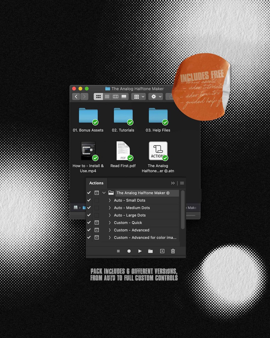高分辨率一键式文本徽标量图模拟半色调制作器PS动作 Alex One Click Boutique Analog Halftone Maker 插件预设 第5张-素材湾丨精选海外优质设计素材资源 高分辨率一键式文本徽标量图模拟半色调制作器PS动作 Alex One Click Boutique Analog Halftone Maker 插件预设 sucaiwan.com
