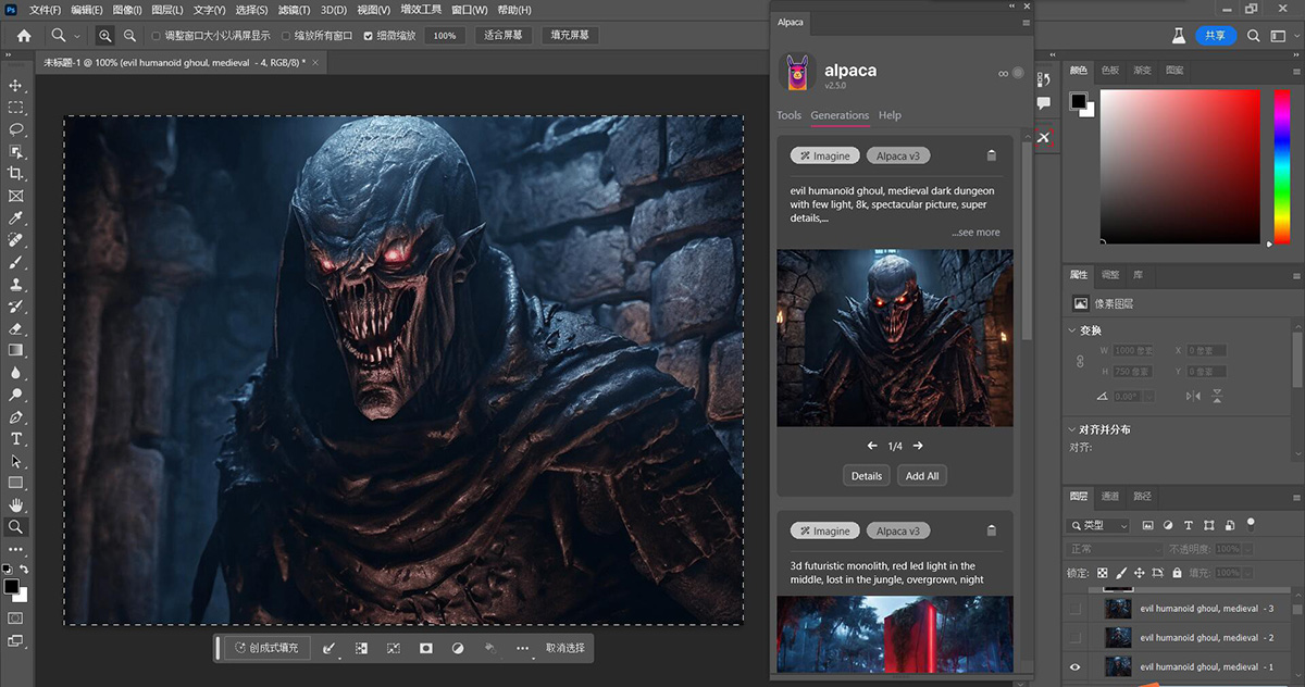 PS插件:PS beta 超强插件Alpaca AI v2.8.1中文汉化版附安装教程免费下载 羊驼插件线稿自动上色/扩展填充/放大修复支持PS 2021-2023 beta 插件预设 第6张-素材湾丨精选海外优质设计素材资源 PS插件:PS beta 超强插件Alpaca AI v2.8.1中文汉化版附安装教程免费下载 羊驼插件线稿自动上色/扩展填充/放大修复支持PS 2021-2023 beta 插件预设 sucaiwan.com