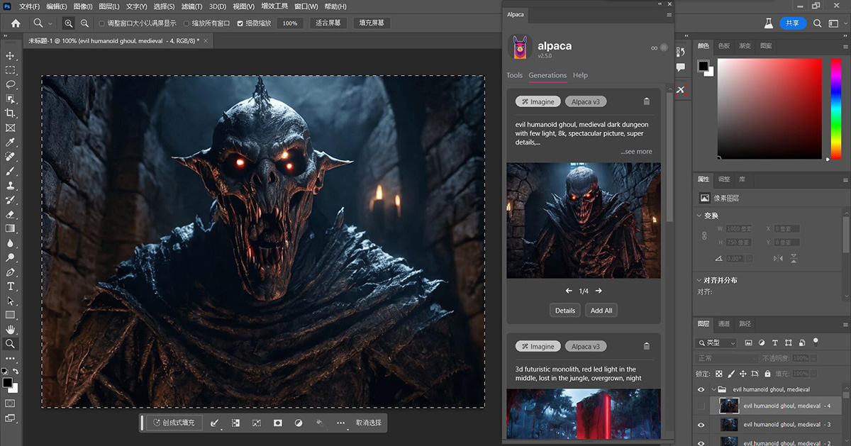 PS插件:PS beta 超强插件Alpaca AI v2.8.1中文汉化版附安装教程免费下载 羊驼插件线稿自动上色/扩展填充/放大修复支持PS 2021-2023 beta 插件预设 第7张-素材湾丨精选海外优质设计素材资源 PS插件:PS beta 超强插件Alpaca AI v2.8.1中文汉化版附安装教程免费下载 羊驼插件线稿自动上色/扩展填充/放大修复支持PS 2021-2023 beta 插件预设 sucaiwan.com