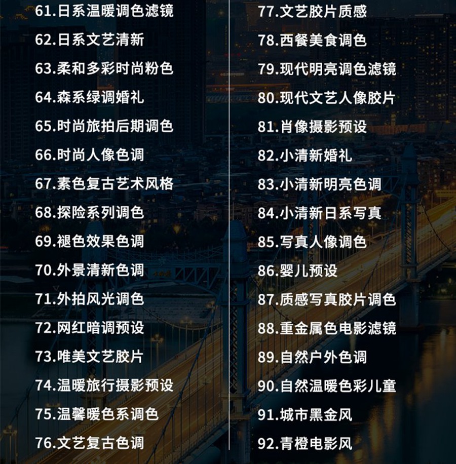 luts视频调色预设大全 . sucaiwan.com