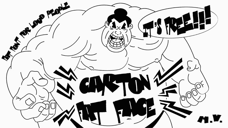 Carton Fat Face厚重卡通英文字体，免费可商用 设计素材 sucaiwan.com