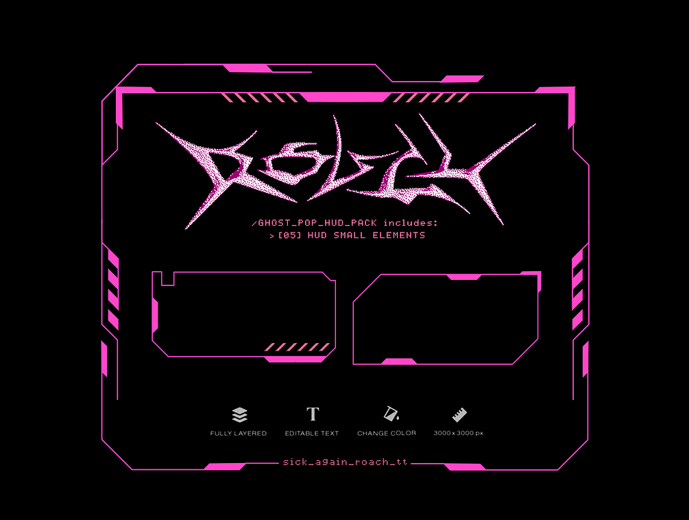 新潮赛博朋克酸性HUD边框元素屏幕纹理艺术封面包动态mov视频图形包 ANIMATED HUD ELEMENTS 图片素材 sucaiwan.com