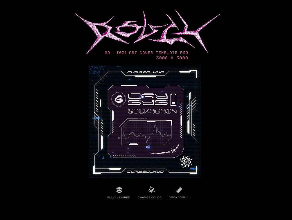 新潮赛博朋克酸性HUD边框元素屏幕纹理艺术封面包动态mov视频图形包 ANIMATED HUD ELEMENTS 图片素材 sucaiwan.com