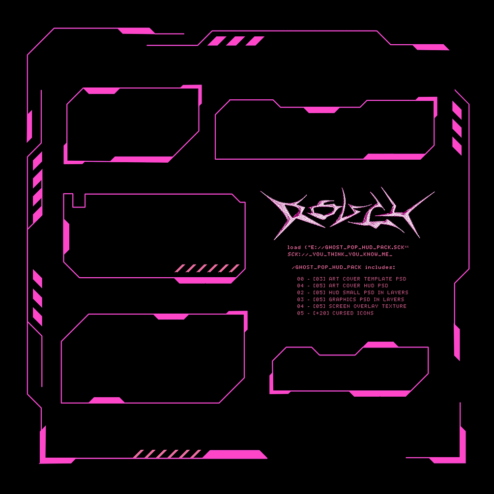 新潮赛博朋克酸性HUD边框元素屏幕纹理艺术封面包动态mov视频图形包 ANIMATED HUD ELEMENTS 图片素材 sucaiwan.com