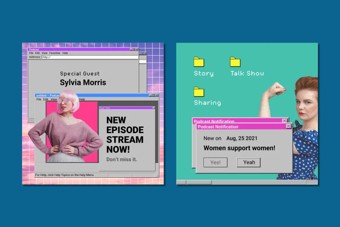 新潮WIN95经典复古计算机弹窗风格PSD模板sketch模版XD模版figma模板 样机素材 sucaiwan.com