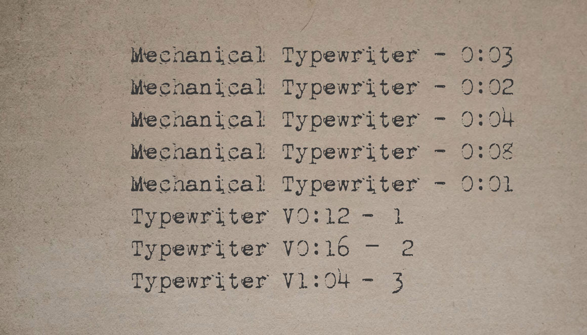 8种旧机械键盘打字机音效合集适用电影广告游戏项目 Mechanical Typewriter . sucaiwan.com