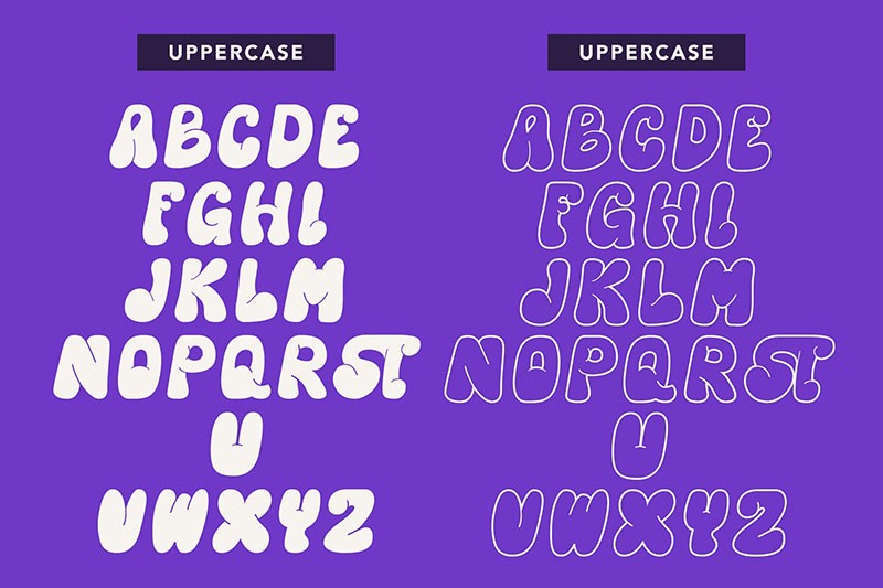 Hyper Blob气泡涂鸦英文字体 设计素材 sucaiwan.com