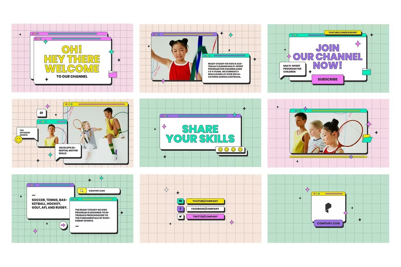 70个孟菲斯风创意弹窗对话框场景PSD模板包 Creative Opener Pack 设计素材 sucaiwan.com