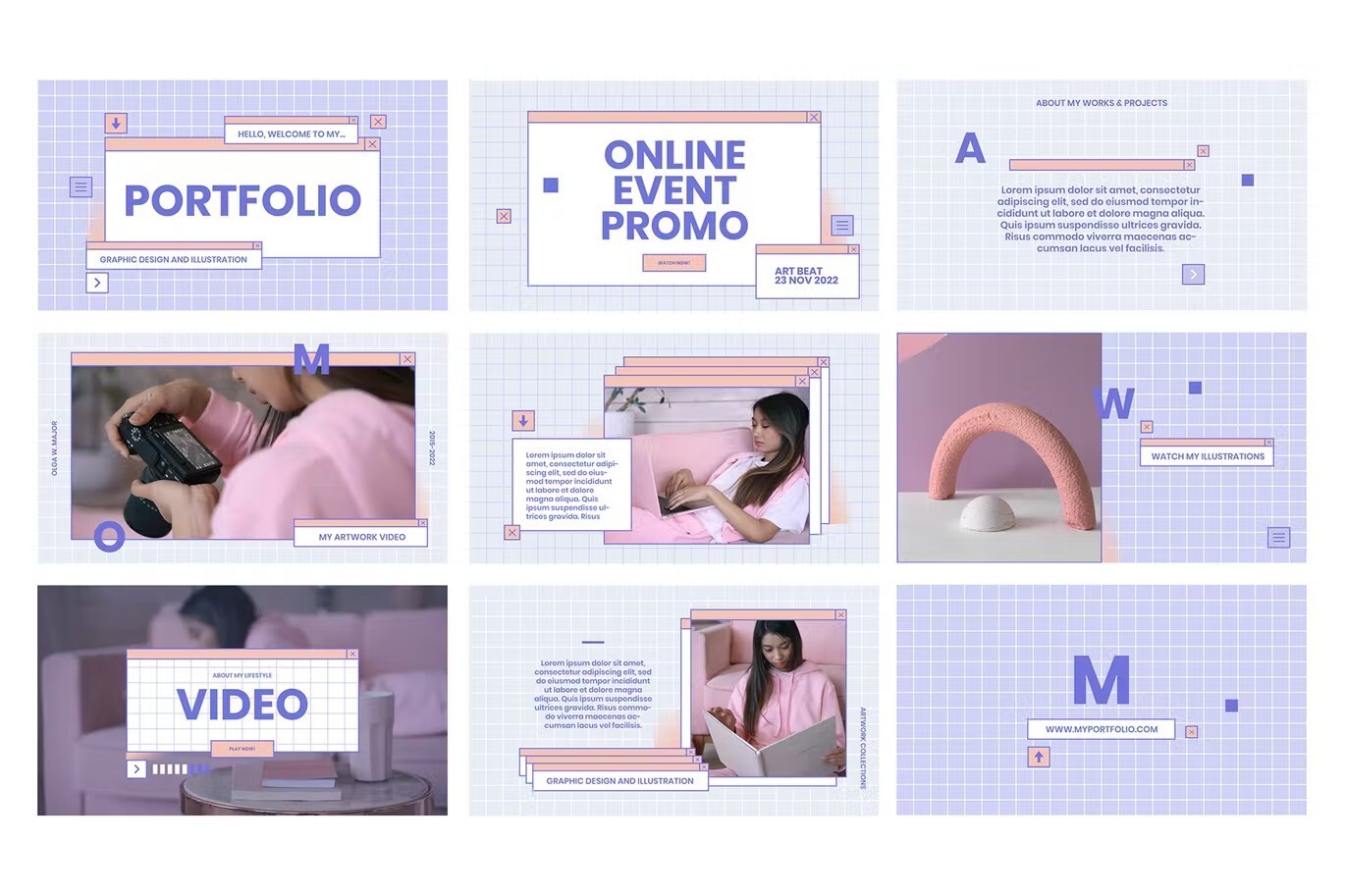 70个孟菲斯风创意弹窗对话框场景PSD模板包 Creative Opener Pack 设计素材 sucaiwan.com