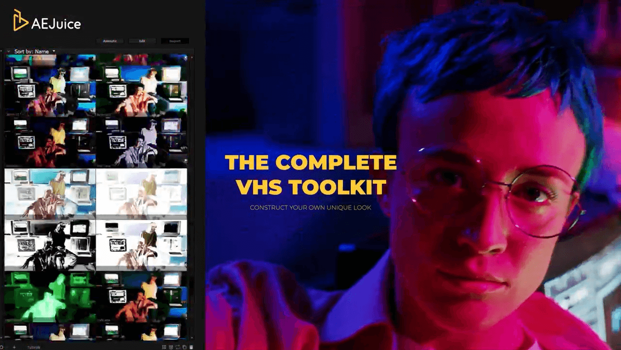 高级逼真复古颗粒故障置换VHS磨砂电视雪花视频素材+AE模板&PR模板 AEJuice VHS Pack 影视音频 第3张-素材湾丨精选海外优质设计素材资源 高级逼真复古颗粒故障置换VHS磨砂电视雪花视频素材+AE模板&PR模板 AEJuice VHS Pack 影视音频 sucaiwan.com